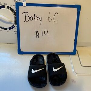 Nike Kids Black Slide Sandals